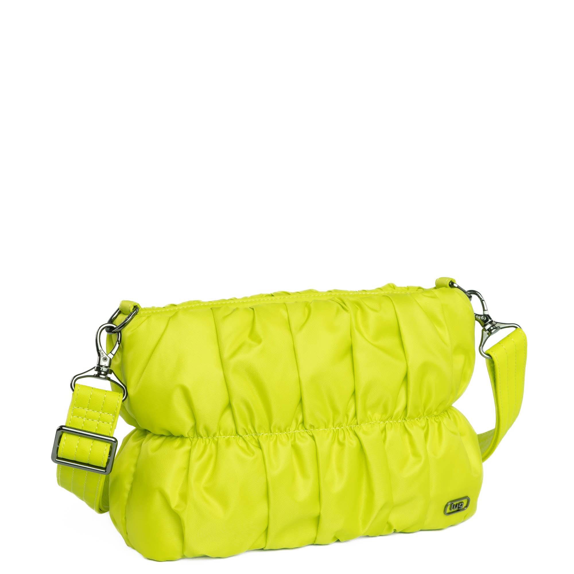 Flounce Ruched Crossbody Bag - LEMON LIME - Flounce_LemonLime_02